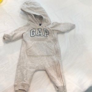 Baby Gap logo Sweatsuit/one piece with hoodie